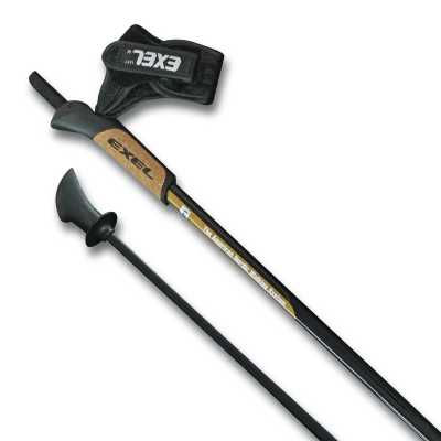 black adjustable NWP13024 Nordic Trainer Evo walking pole EXEL